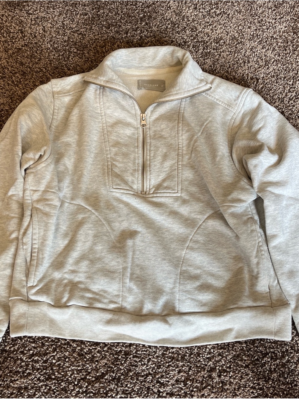 Light Gray Quarter-Zip Pullover